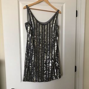 Sequin dress silver